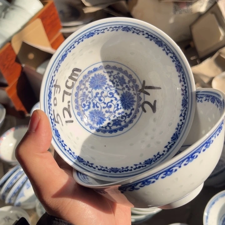 陶碗景德镇高温细白瓷餐具