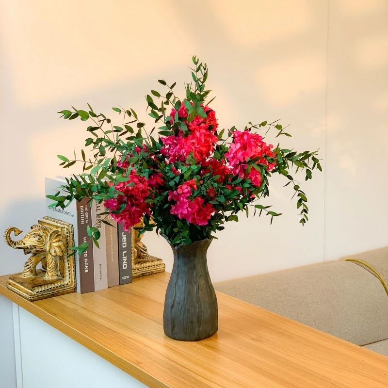 [紫云]永生花紫色大朵绣球花真花美叶桉组合花束餐桌玄关家居卧室