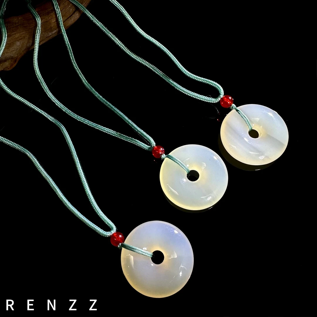 0031天然玉髓圆环项链（多样性发一条）