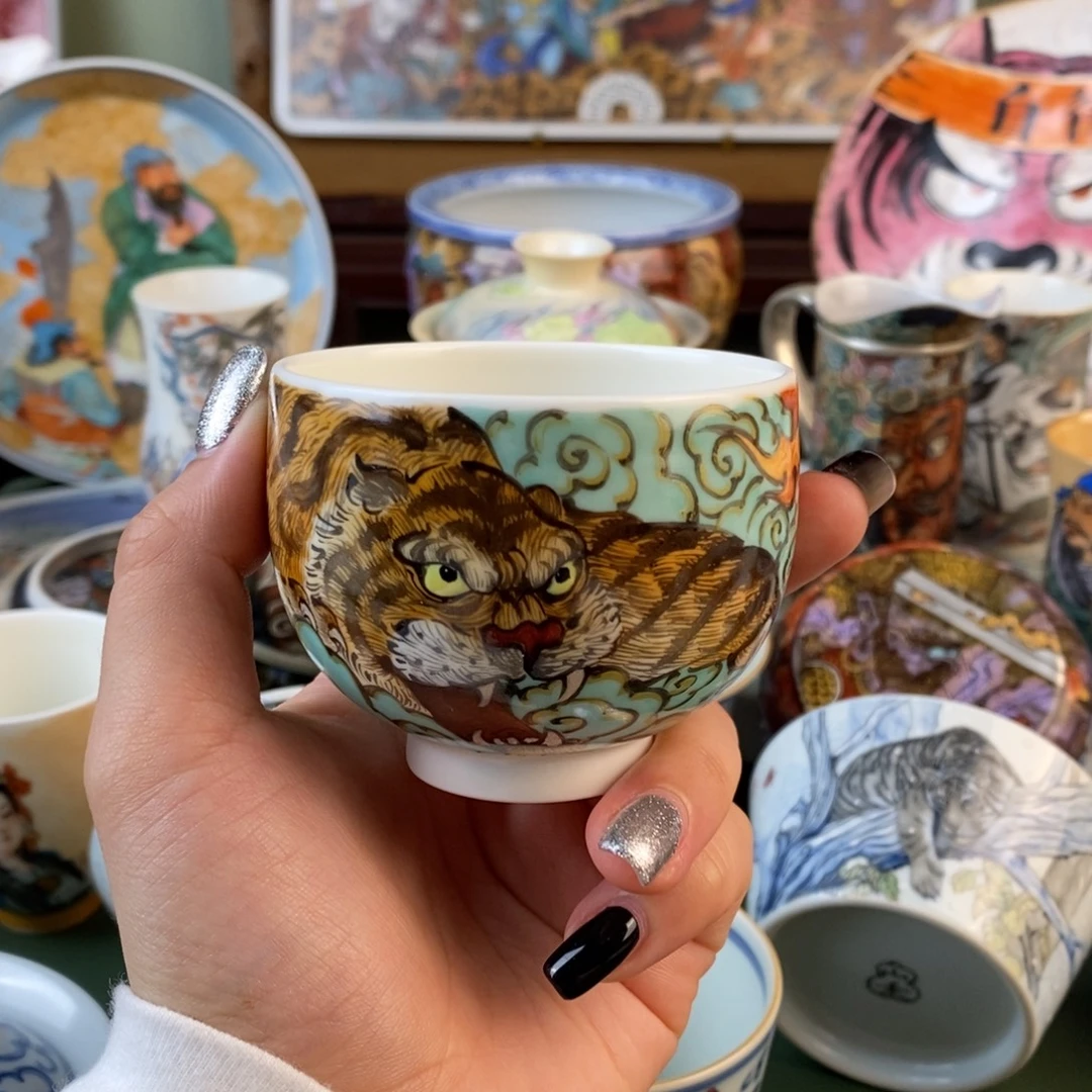 纯手工手绘陶瓷杯