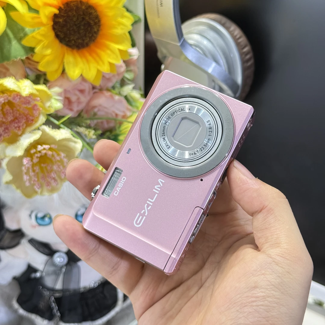 9新 Casio/卡西欧 卡西欧zs5粉色冷白皮1400万像素滤镜多带配件