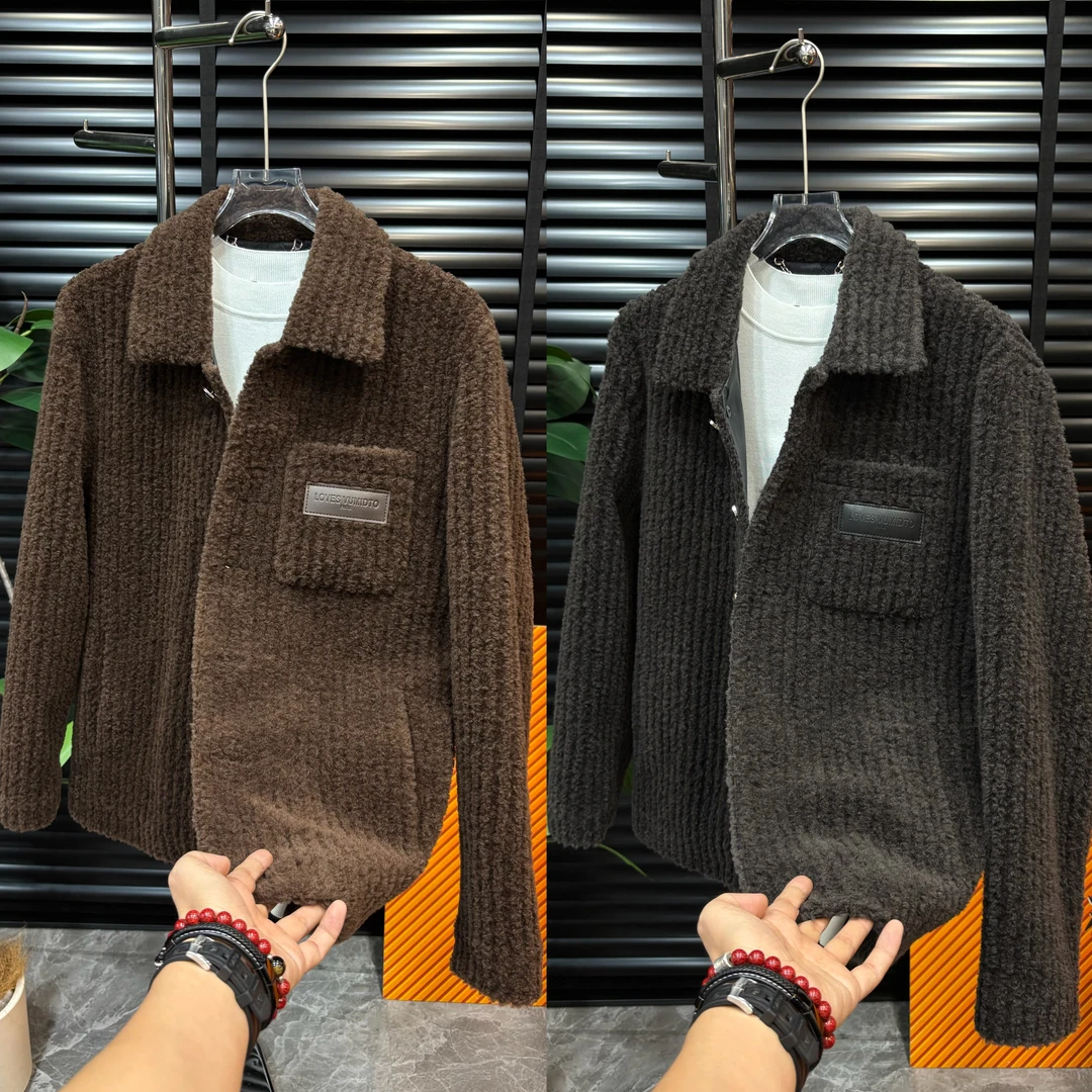 【清澈男装轻奢出品】L9815/QNGCH/100％羊毛拼皮加厚【羊毛内胆】外套