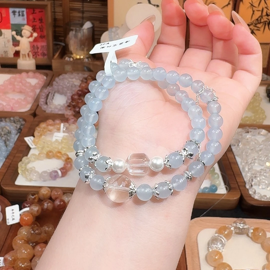 水晶手链未镶嵌海蓝宝