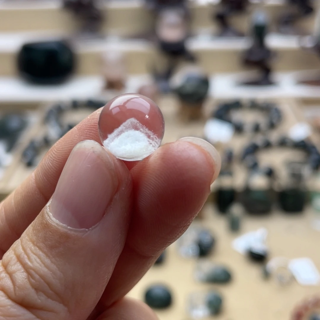 水晶颈饰未镶嵌白幽灵金字塔单珠