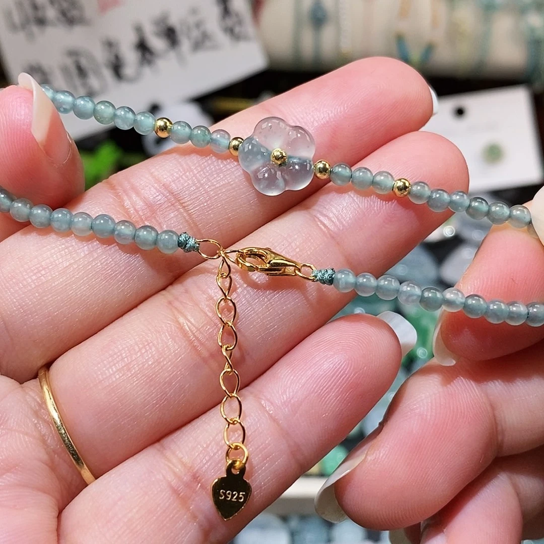 翡翠未镶嵌颈饰大花手链16