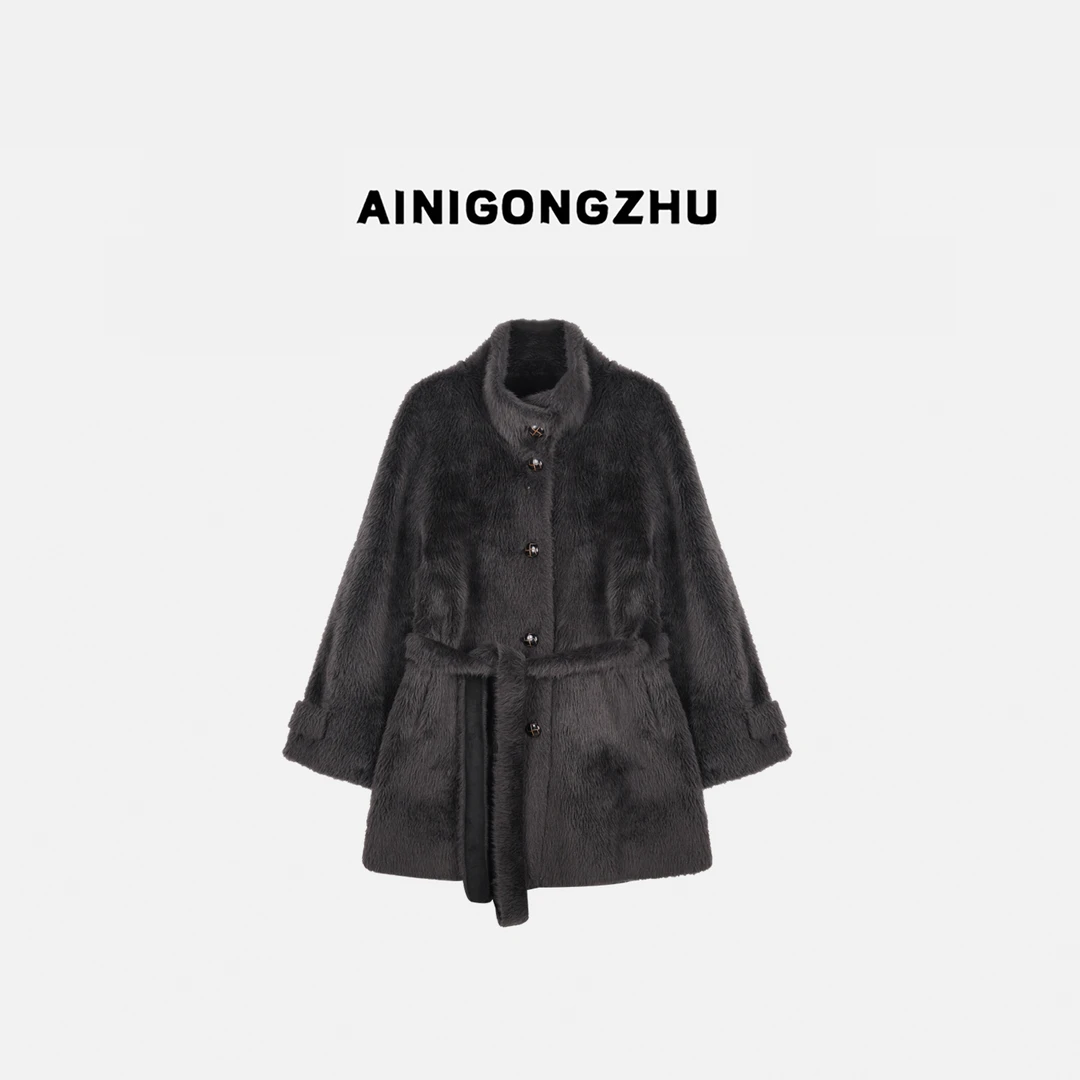 AINIGONGZHU/艾妮公主冬季新款中长款羊毛百搭外套K251130