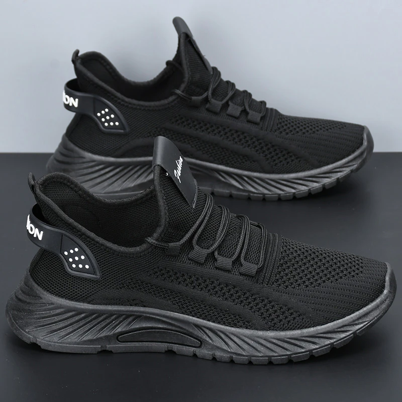 老北京布鞋男新款时尚百搭防滑运动鞋飞织透气软底不累脚休闲鞋