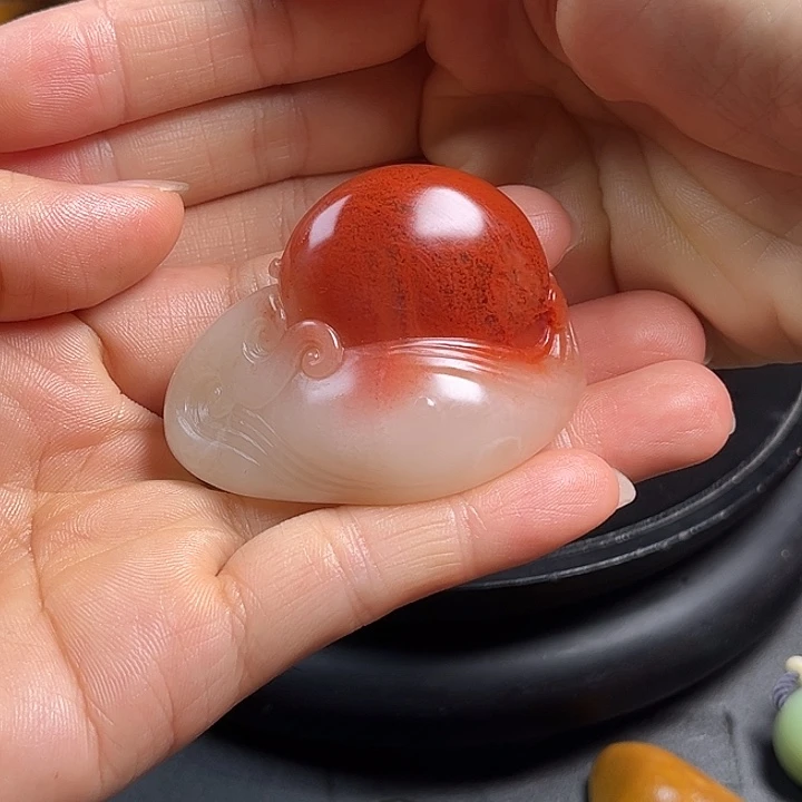 祥***寿山石手把件把玩