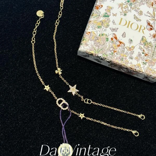 大吉中古/Dior迪奥星星水钻双链手链