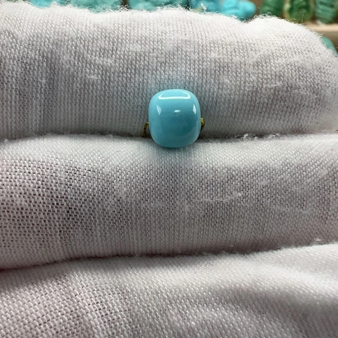 未镶嵌绿松石老型珠 7.3x6.4mm