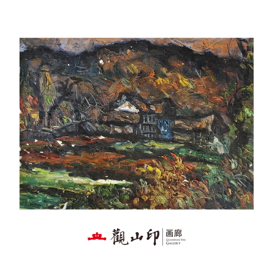 WZH原创手绘风景油画66x48cm.乡村作品1487