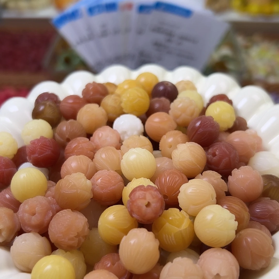 菩提根/象牙果手串卡12步步生莲30颗