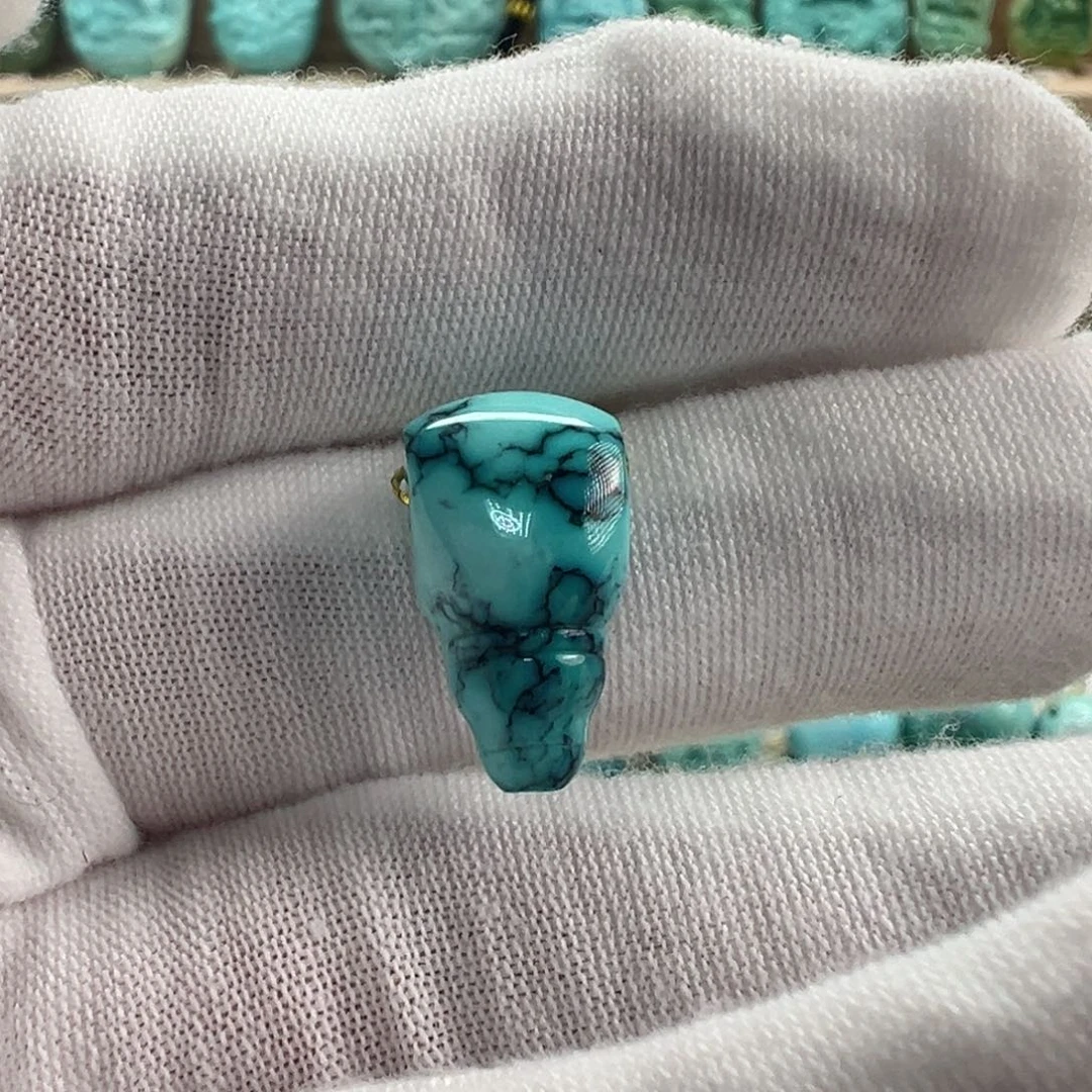 未镶嵌绿松石三通9.6mm
