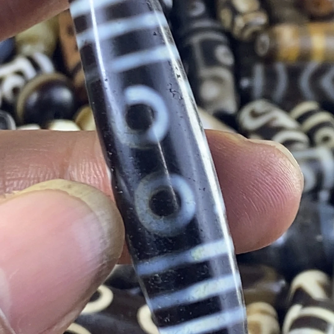 玛瑙/玉髓颈饰未镶嵌行运老料手工三眼