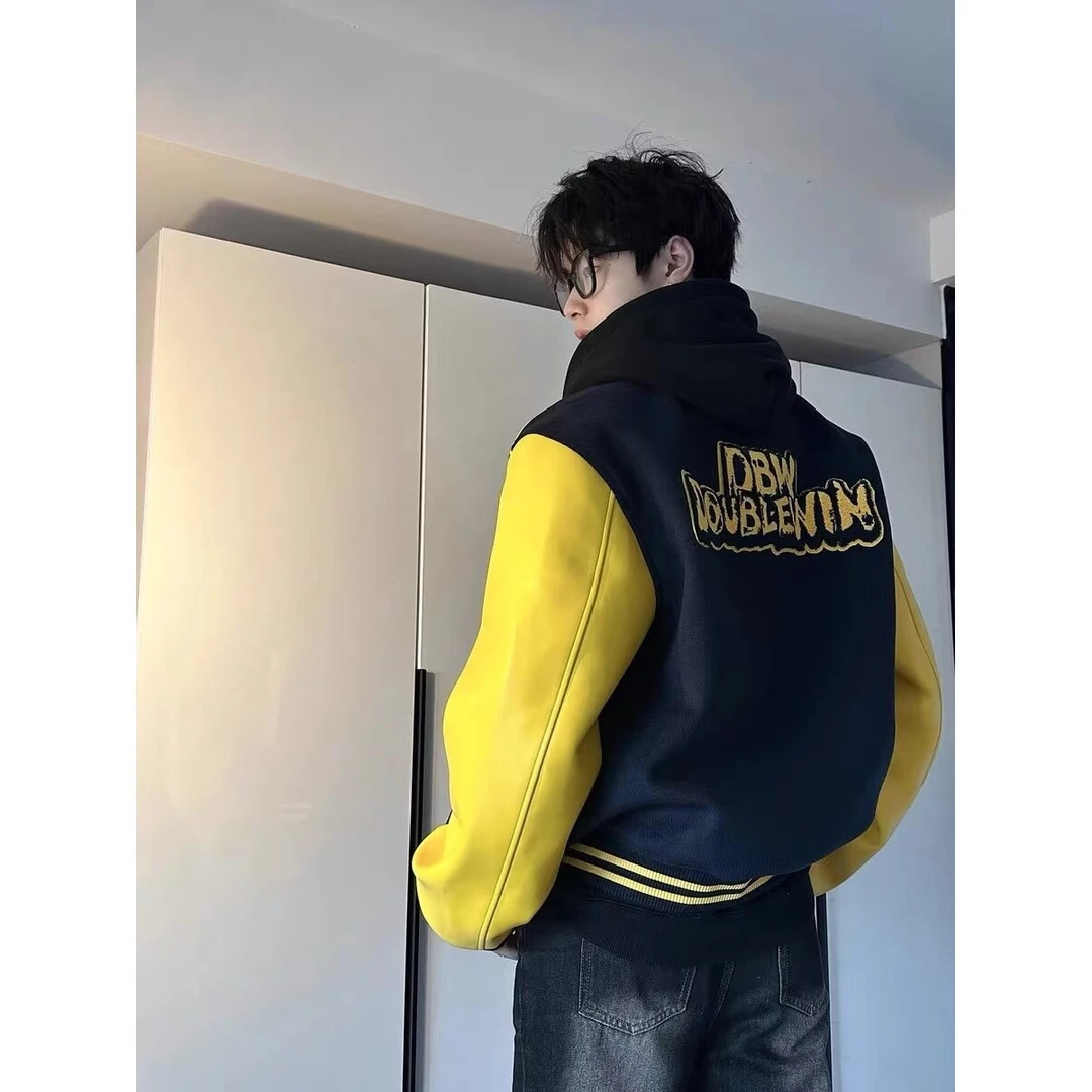 龙凤尼拼皮毛巾绣新款慵懒百搭时尚龙凤尼拼皮毛巾绣外套简约