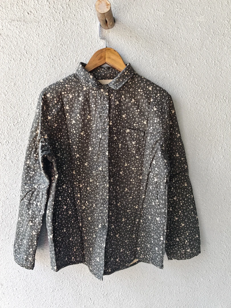 8912小圆领碎花加棉衬衫胸围110衣长62