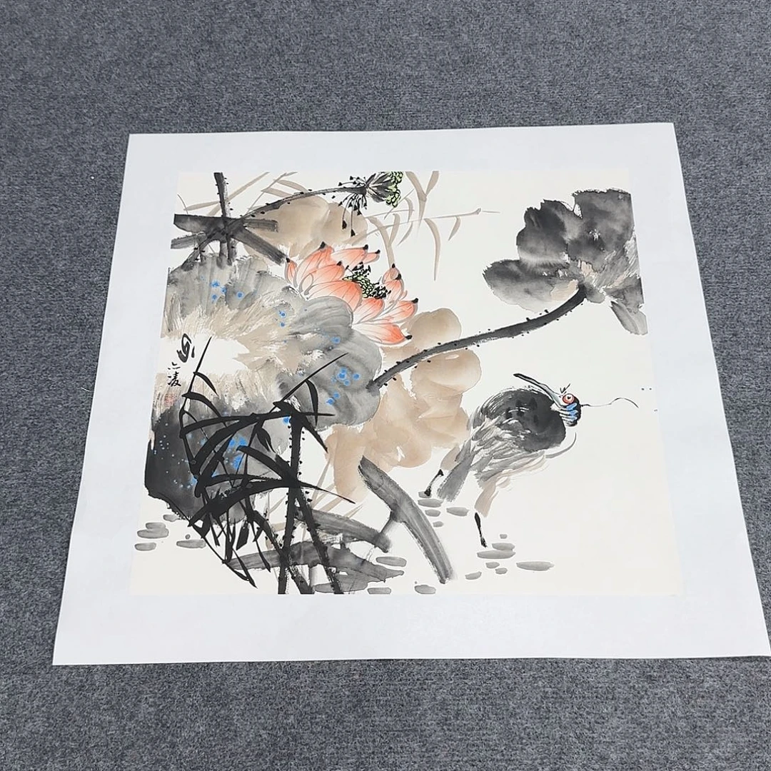 国画50*50纯手绘周艺
