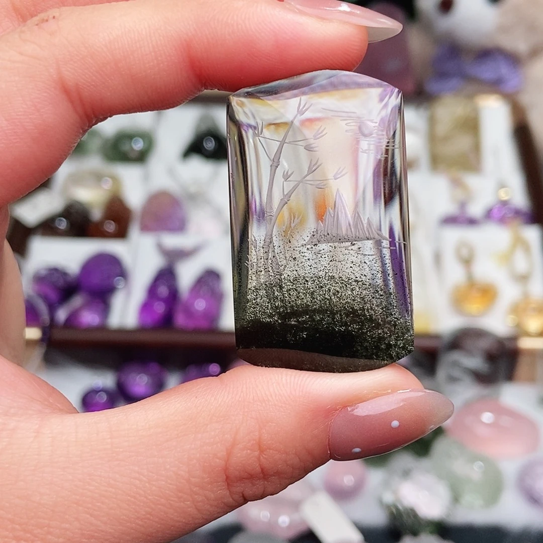 未镶嵌水晶吊坠(赠链)