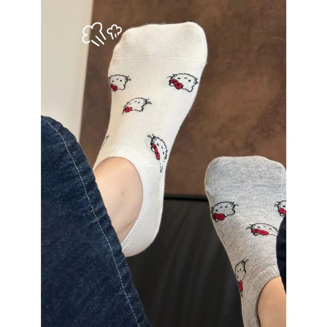 kitty猫卡通袜子女短袜夏季薄款可爱日系浅口低帮不掉跟短袜