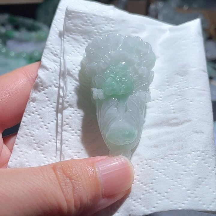 翡翠未镶嵌颈饰天