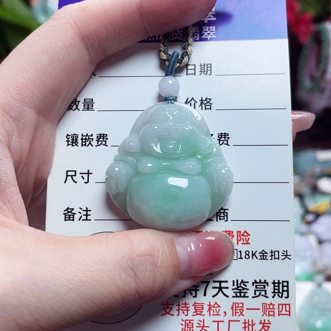 翡翠未镶嵌颈饰佛公31