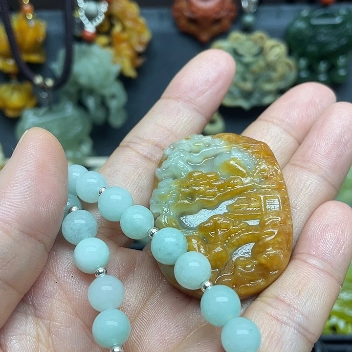 未镶嵌岫玉吊坠吊坠