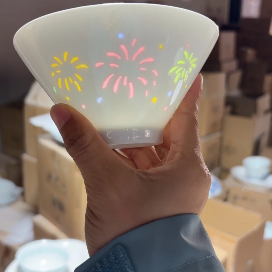 玉瓷景德镇陶瓷两只微瑕