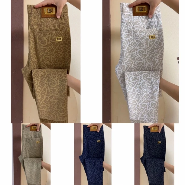 502春夏男士欧货潮流时尚百搭薄款植绒提花弹力休闲开腰直筒裤