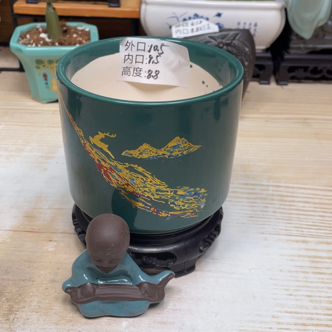 紫砂花盆陶瓷艺术花盆陶瓷