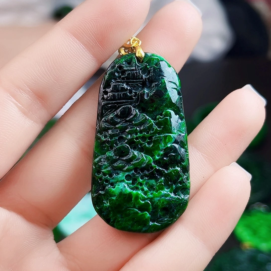 颈饰银S925镶嵌翡翠多样性