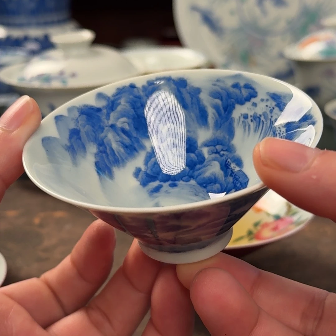 善****?纯手工手绘陶瓷茶具