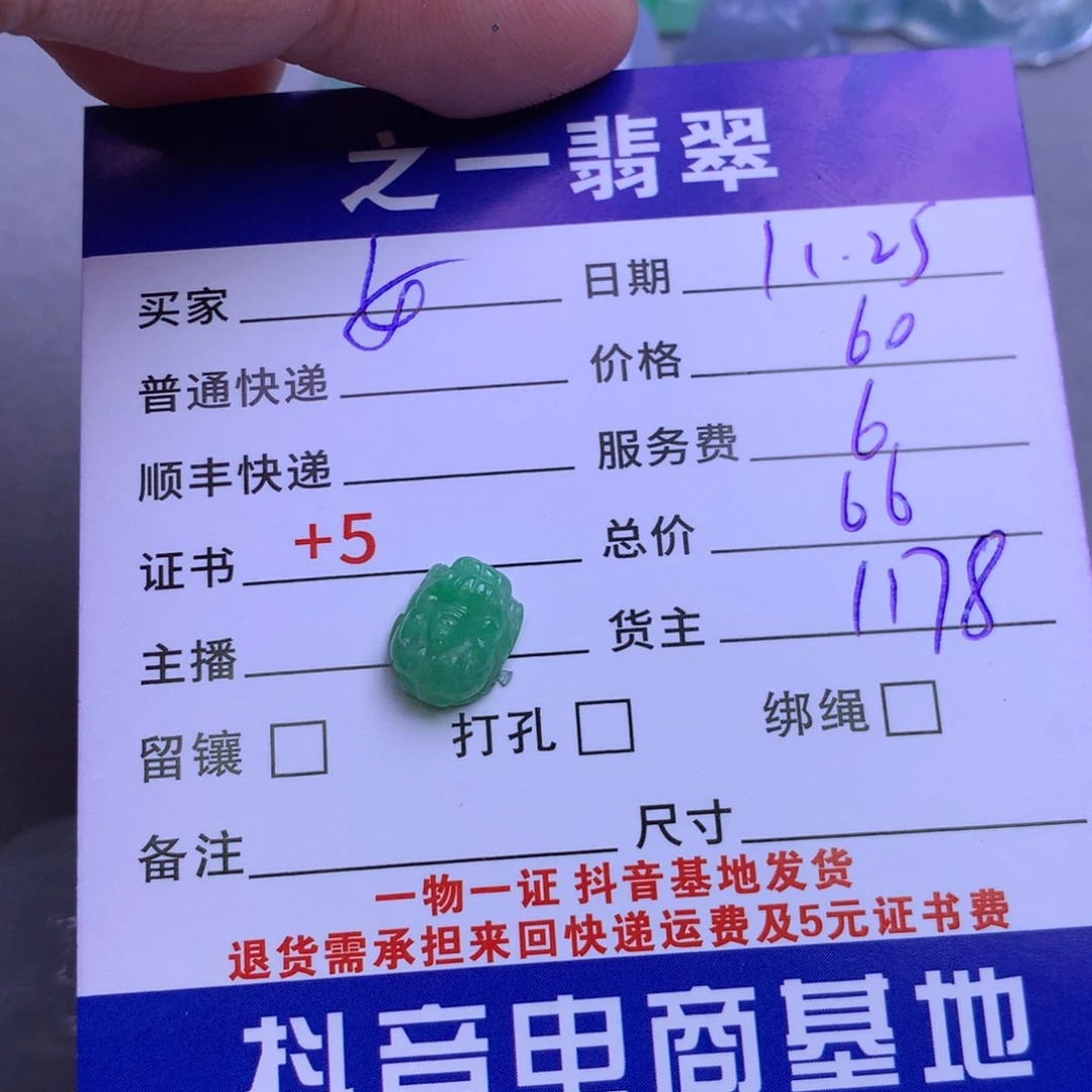 颈饰未镶嵌翡翠女****O