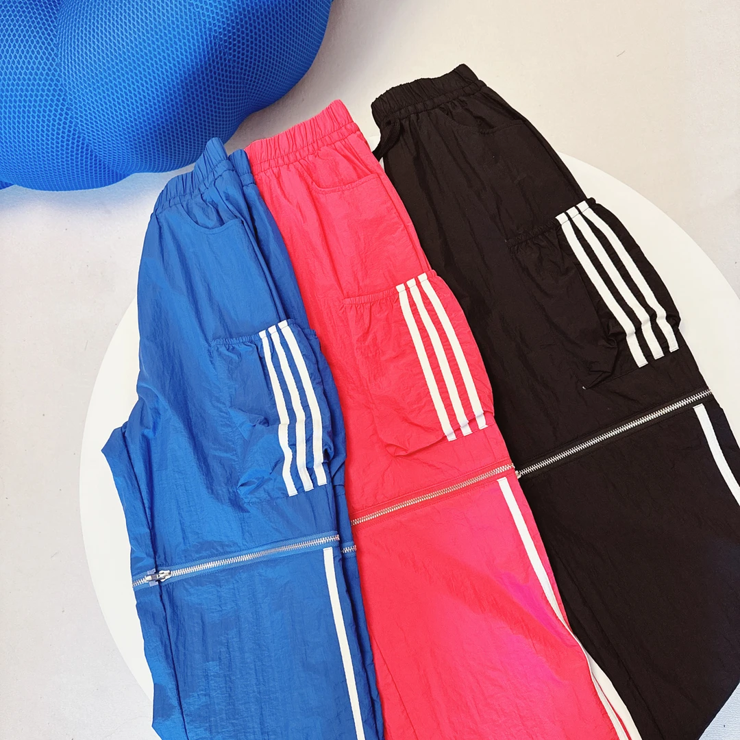 A193春夏新款原创潮牌宽松显瘦百搭时尚洋气拼接两穿速干休闲裤女