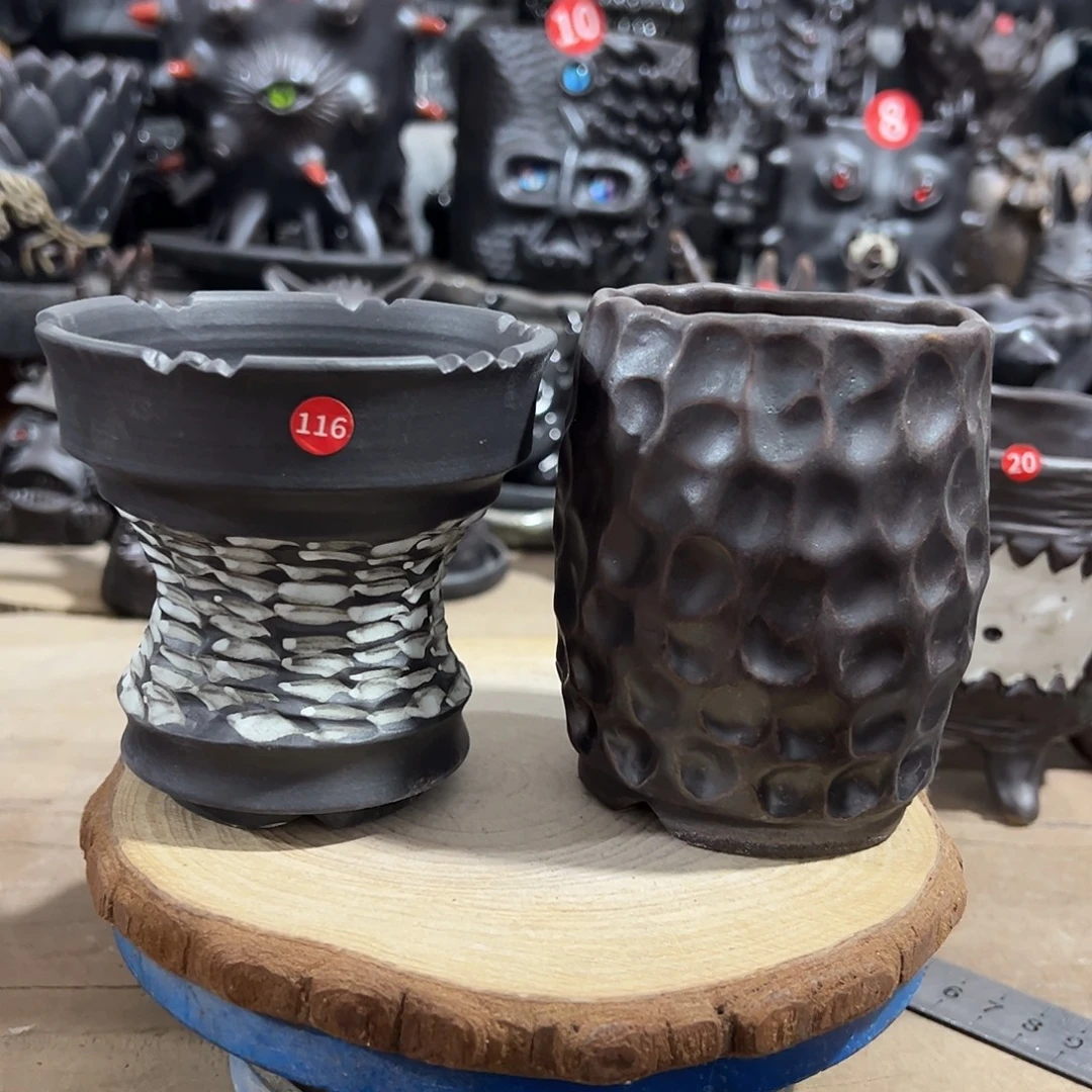 116号，2个，有手工制作痕迹，口8.5和7