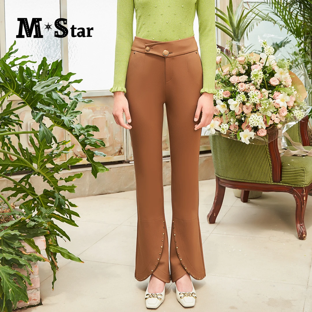 【芊芊专属】M-Star纯色显瘦喇叭长裤SCCK142525
