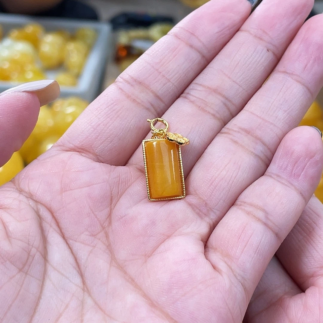 琥珀银S925镶嵌珠宝奇石多样性发其一h