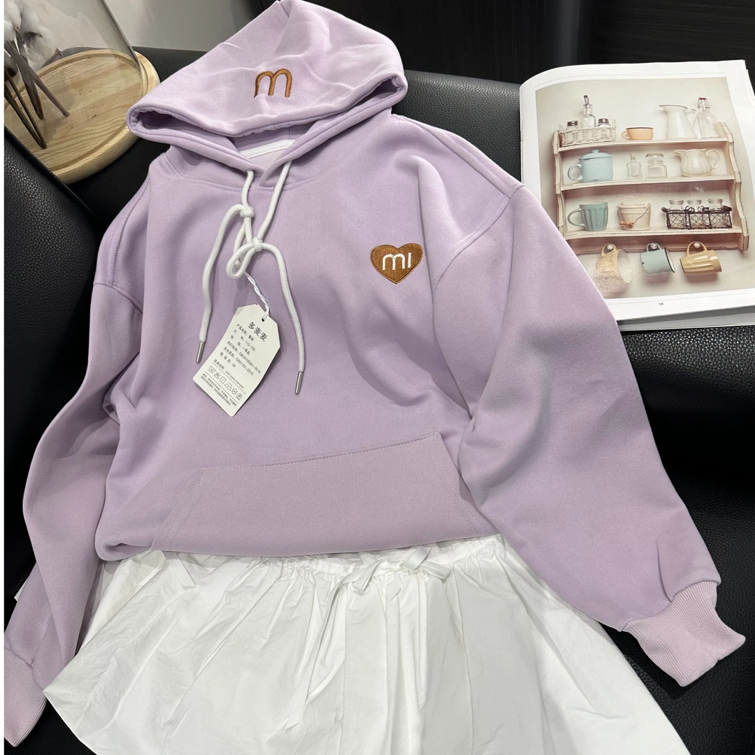 A060女童春秋款MI重工刺绣韩系卫衣