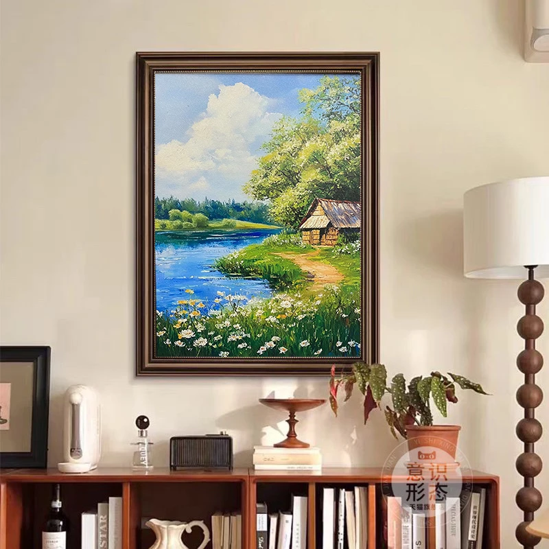 A60新款欧式美式复古古典花卉玄关客厅餐厅卧室油画装饰画挂画