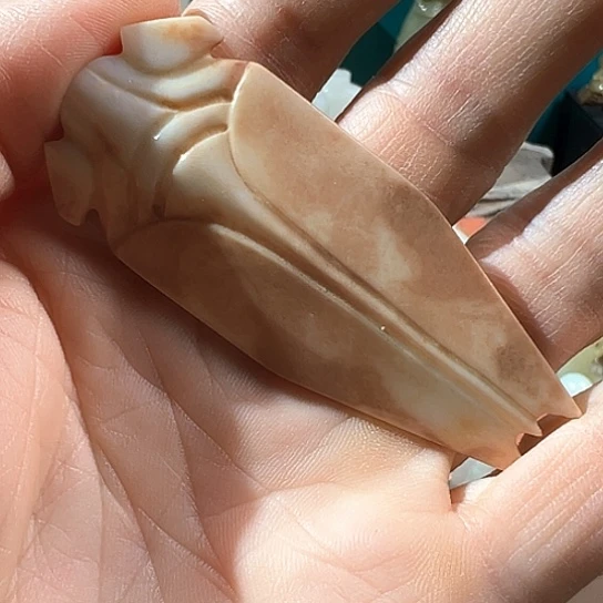 和田玉（糖玉）挂件未镶嵌木*杨