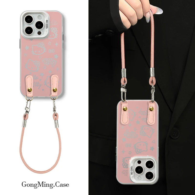 粉底五KT头像彩银壳适用于iPhoneiPhone苹果16手机壳华为oppo小米