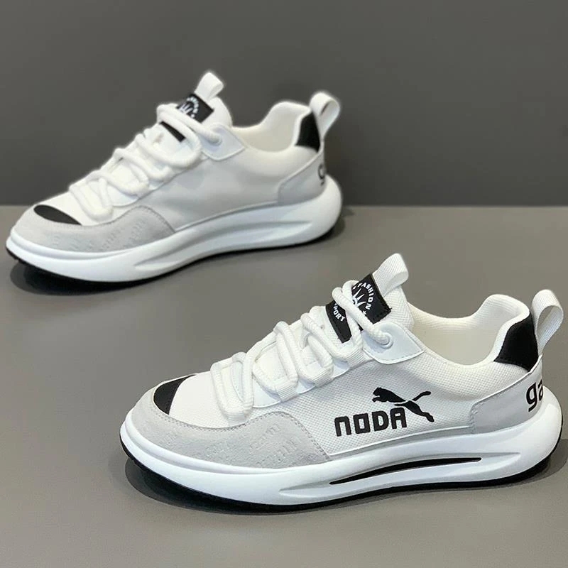 男鞋2025新款夏季透气网面运动休闲小白鞋软底增高阿甘老爹鞋子男