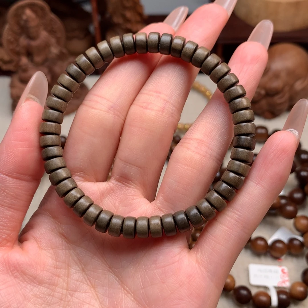 挚***手串/手链檀香木老山檀香47阴沉药片珠