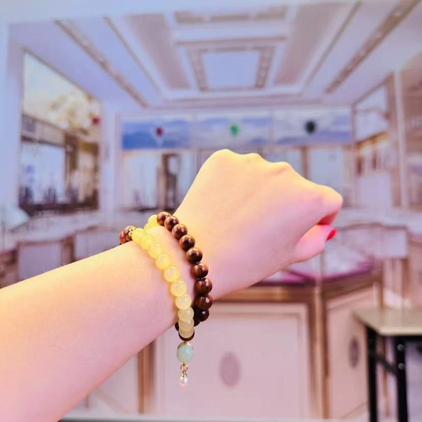 黄花梨双圈手链（无礼盒）462