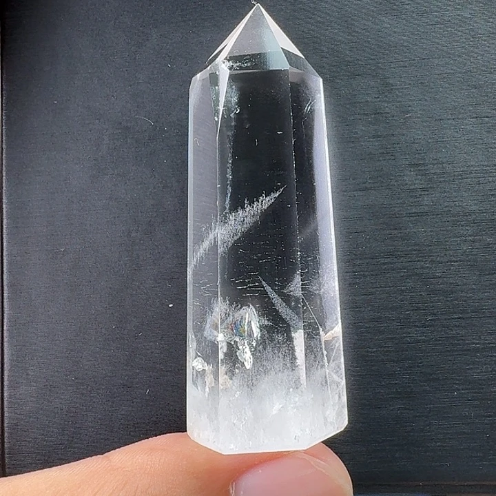 未镶嵌珠宝半成品水晶白水晶银山彩虹