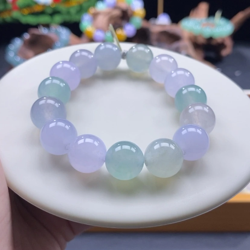 【闪购商品】翡翠手串未镶嵌糖果色手串卡12+