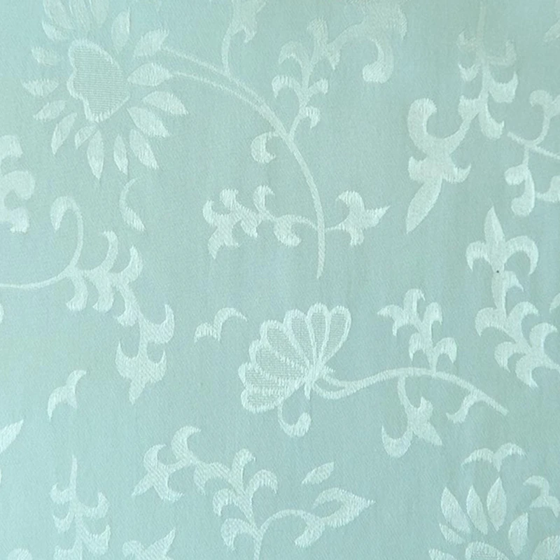 立体浮雕提花涤棉布料 白色弹力中国风旗袍唐装汉服茶服上襦面料