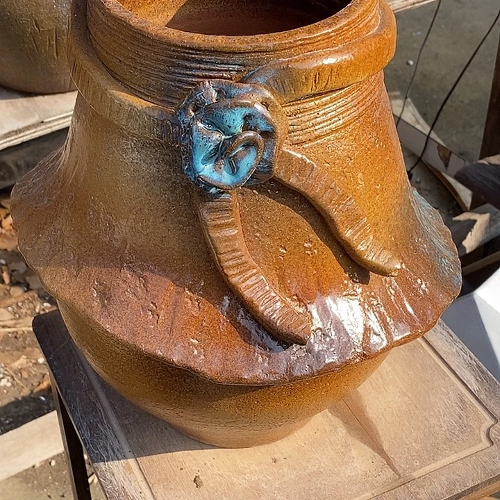 花盆紫砂口16高度33无孔