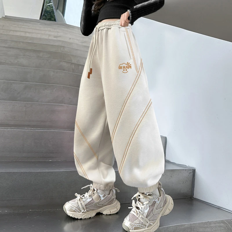 女童裤子春秋款2025新款洋气儿童卫裤休闲长裤韩版束脚百搭运动裤