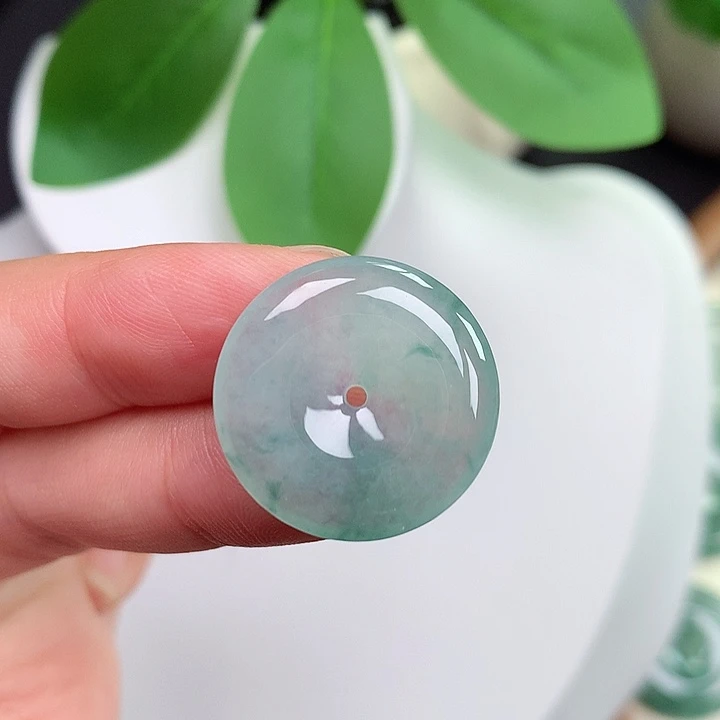 颈饰未镶嵌翡翠平安扣 21x3.9mm