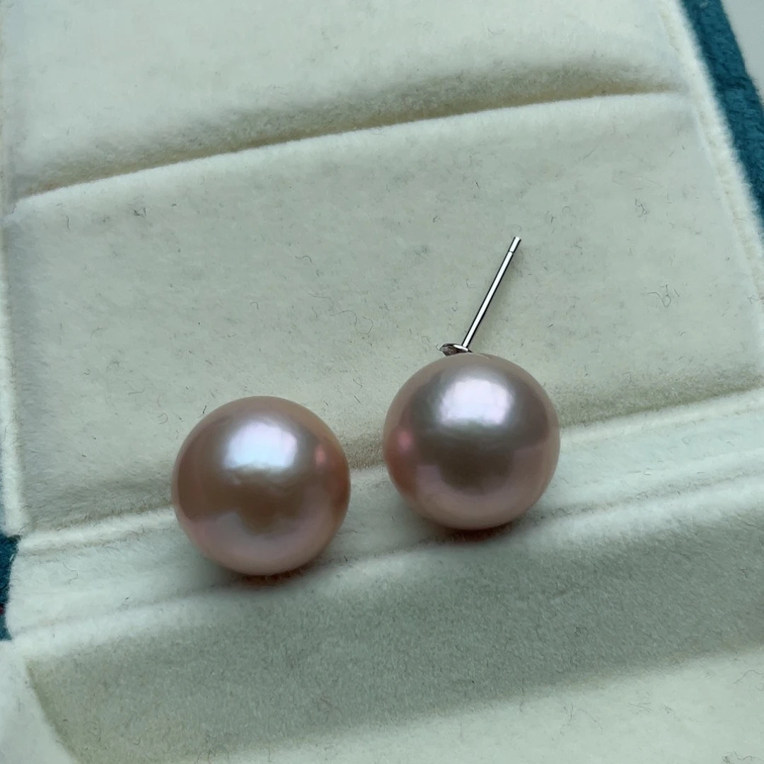 淡水珍珠耳饰银S925镶嵌S****